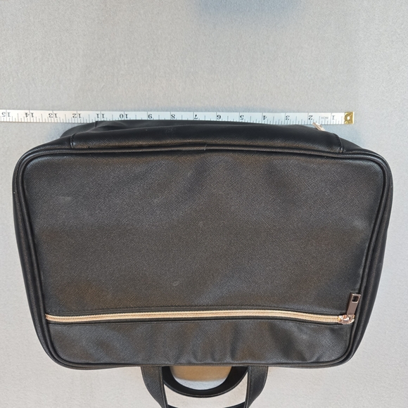 Black Hanging Travel Makeup Bag Large Cosmetic Organizer Case Clear Zip Pockets - Picture 11 of 12